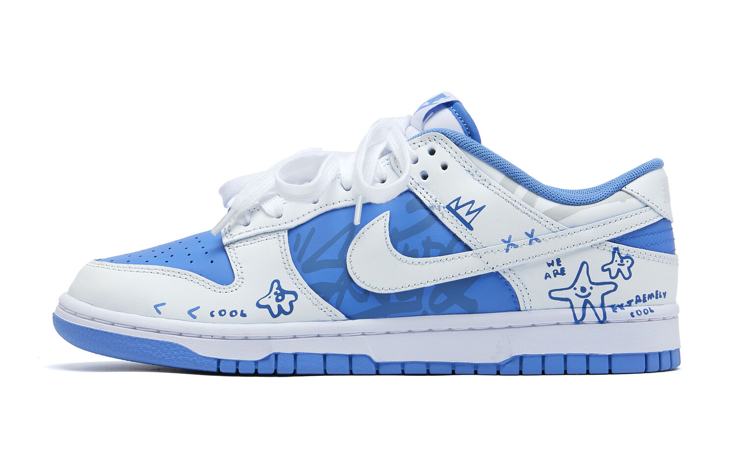 

Кроссовки Nike Dunk Skateboarding Shoes Men Low-top Blue, белый