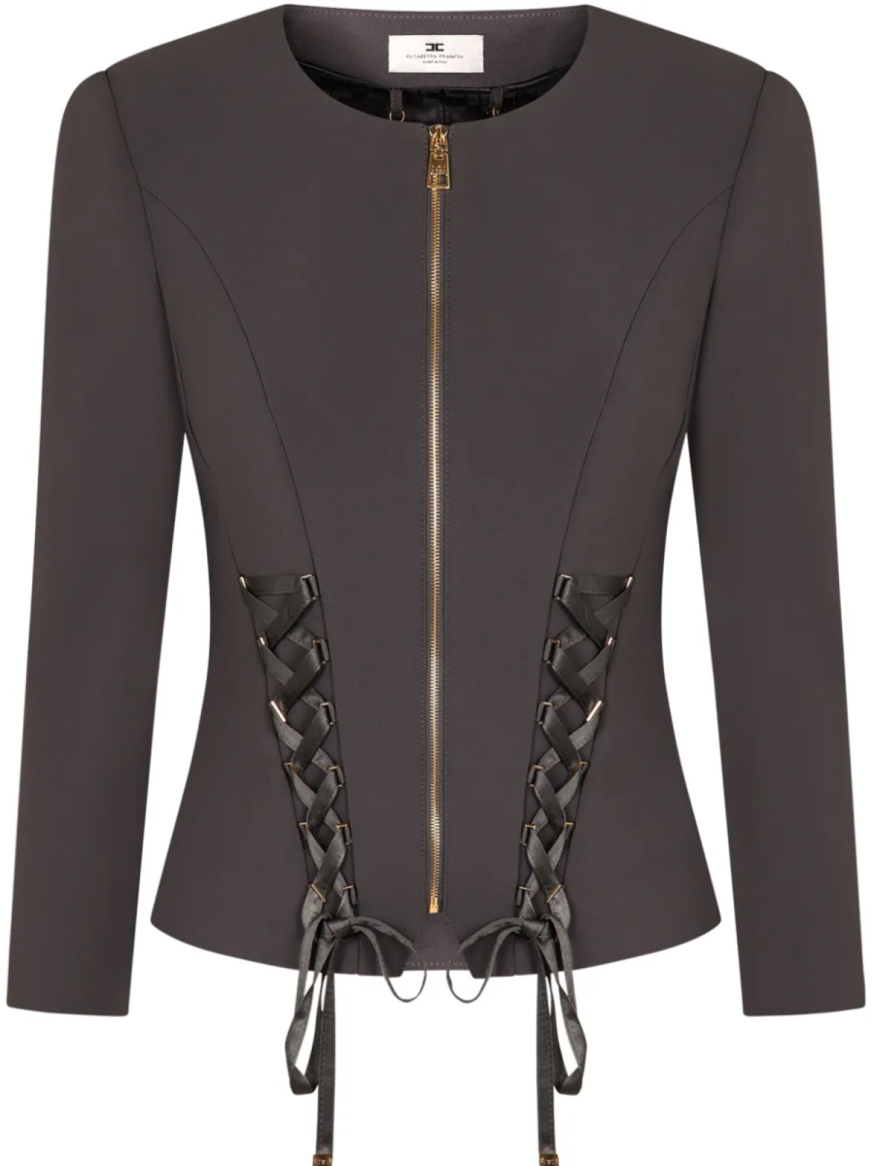 

Крепдешиновая куртка Elisabetta Franchi, серый
