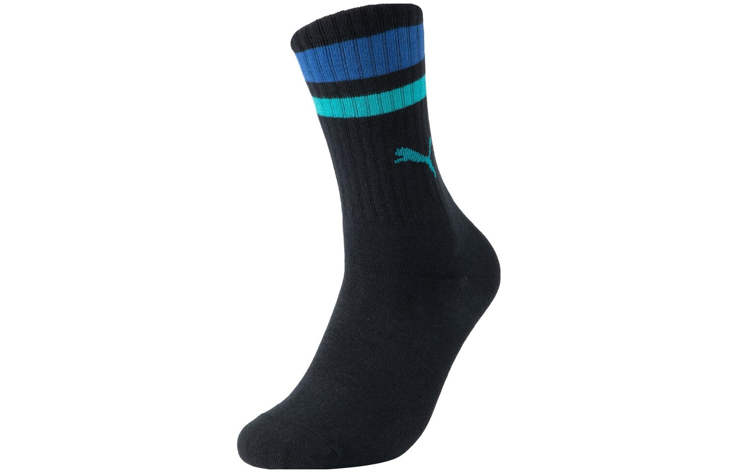 

Носки унисекс до середины икры Puma, цвет 1 double (black-blue)