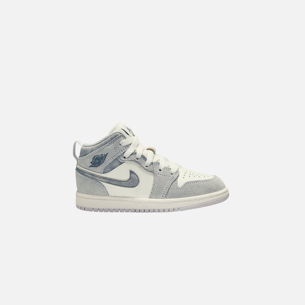 

Кроссовки Jordan PS Air Jordan 1 Mid SE, цвет Neutral Grey/Sail/Smoke Grey