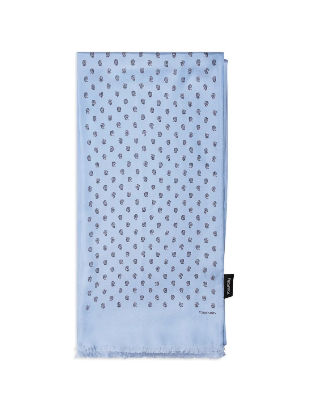 

Шарф с каймой и узором «пейсли» Tom Ford, синий