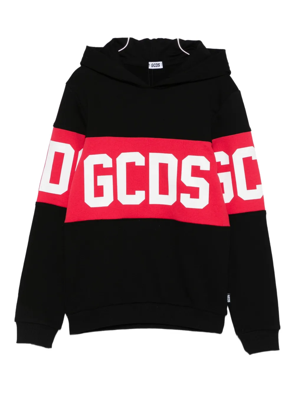 

Толстовка с капюшоном и полосками Gcds Kids, черный