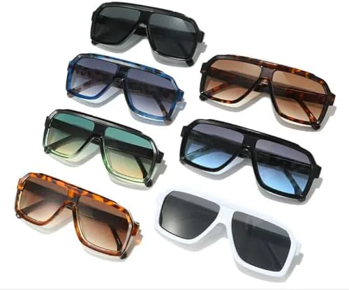 

Солнцезащитные очки 2026 Square для женщин, двухцветная оправа, женские солнцезащитные очки, мужские солнцезащитные очки с защитой от УФ-излучения UV400 MTZJH, Blue