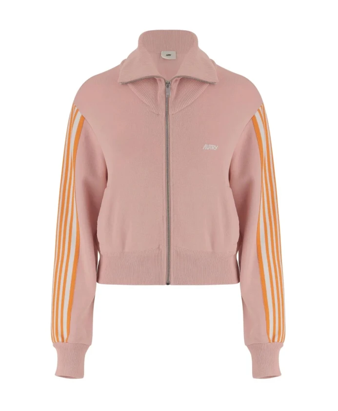 

Вязаная теннисная куртка на молнии из вискозы Autry, розовый