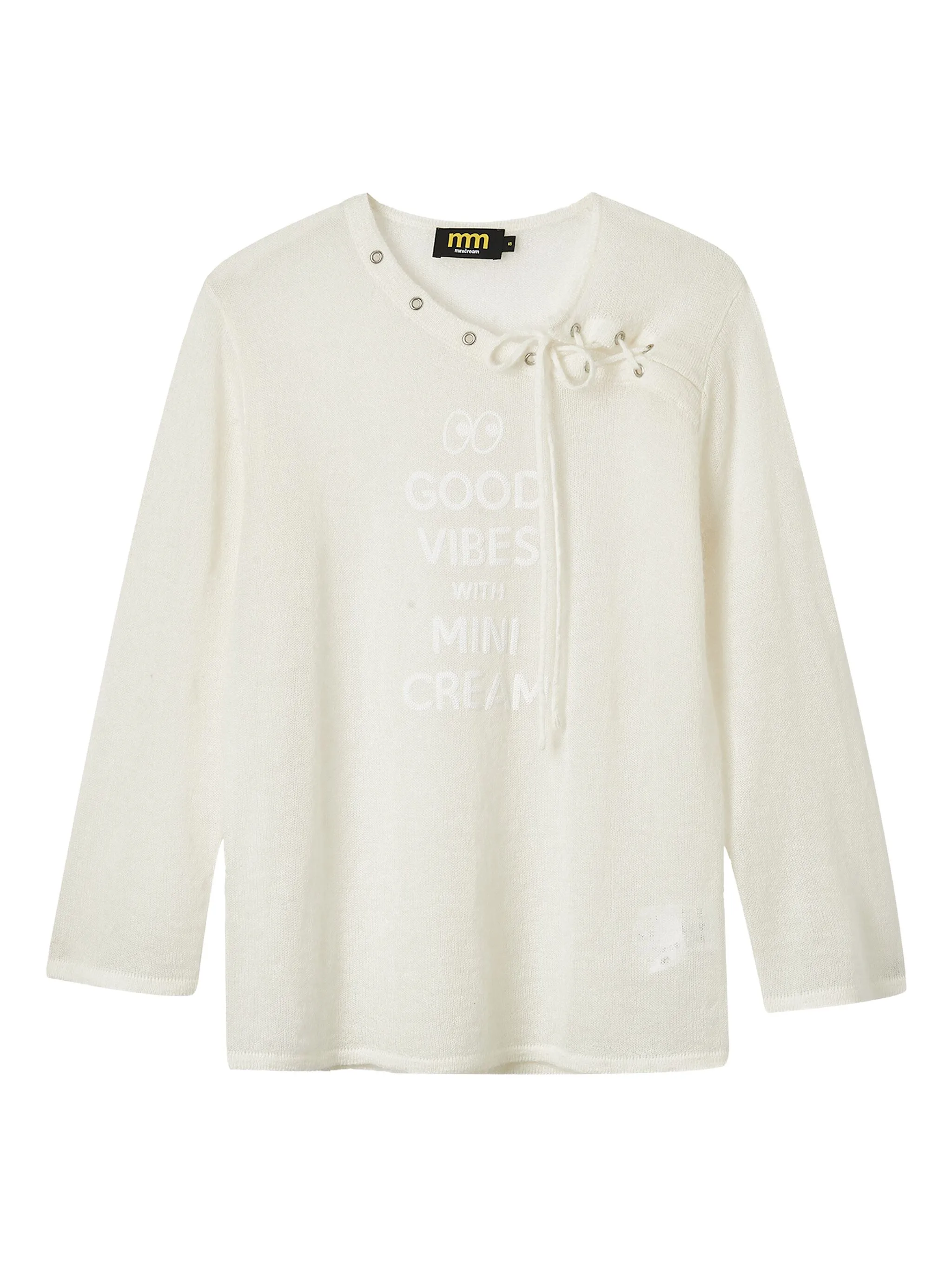 

Свитер с асимметричным вырезом Mini Cream, белый