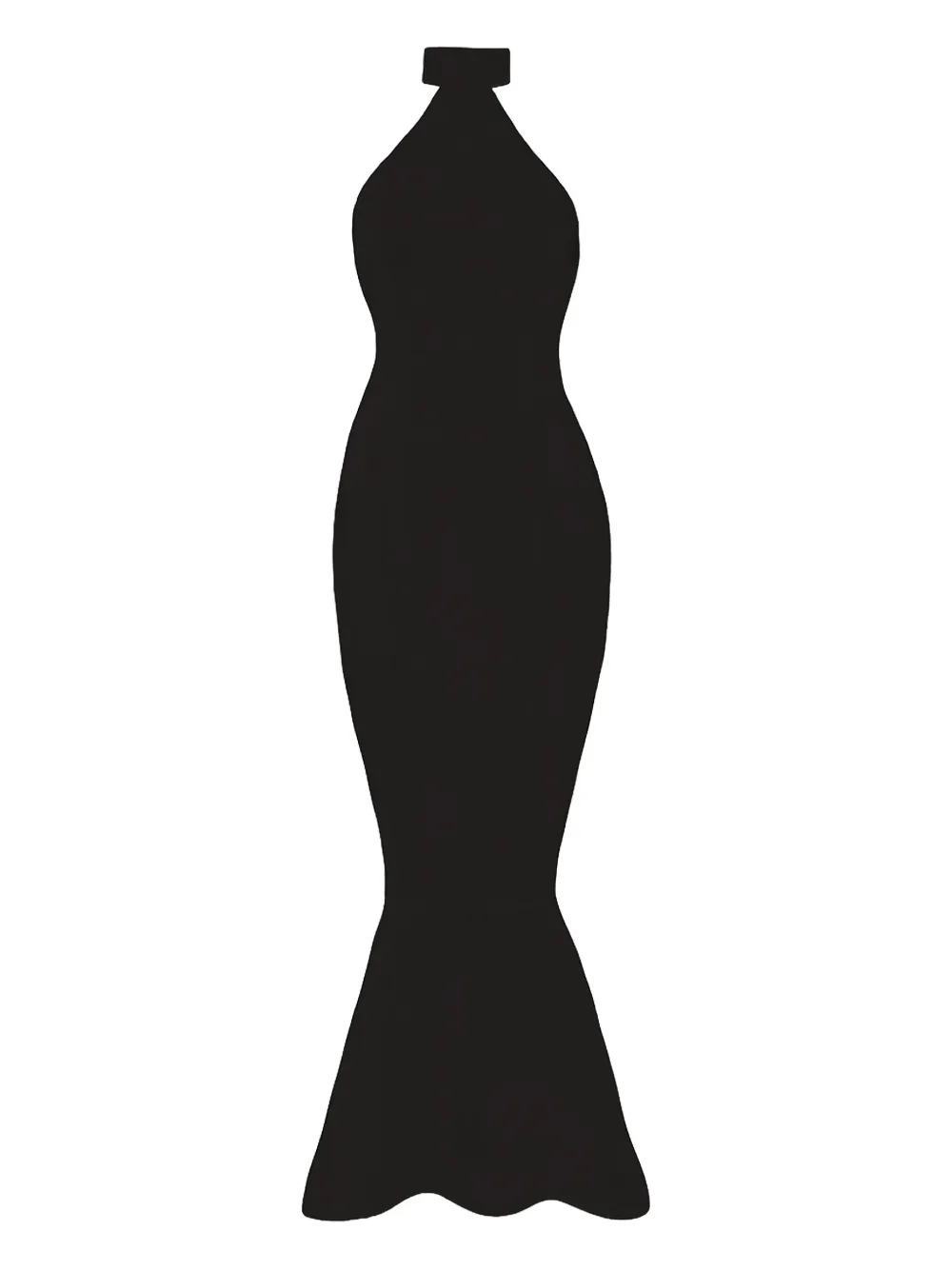 

Миди-платье с открытой спиной Vestiaire D'Un Oiseau Libre, черный