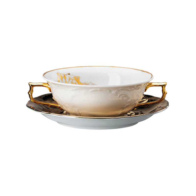 

Суповая чашка Heritage Midas 0,31 л с блюдцем, 2 предм Rosenthal, белое золото