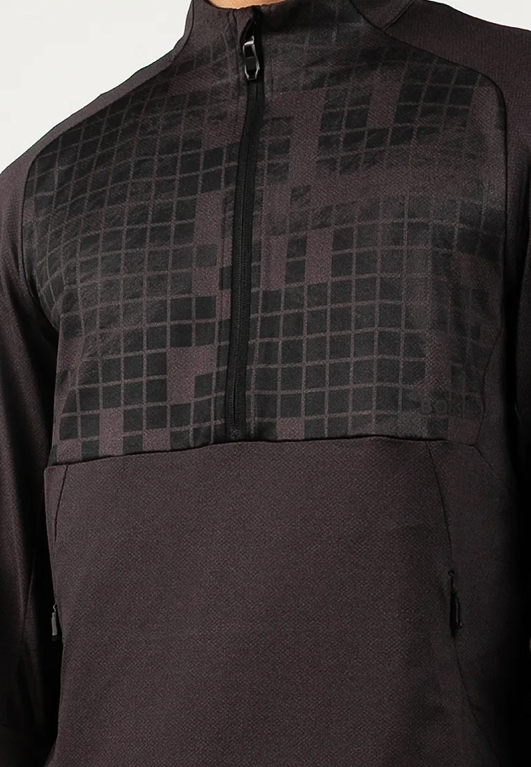 Толстовка ползунок, Active Half Zip, BOSS Green, фиолетовый — фото 3