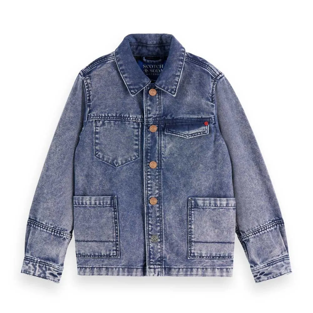

Куртка Scotch & Soda Washed Canvas Workwear denim, синий