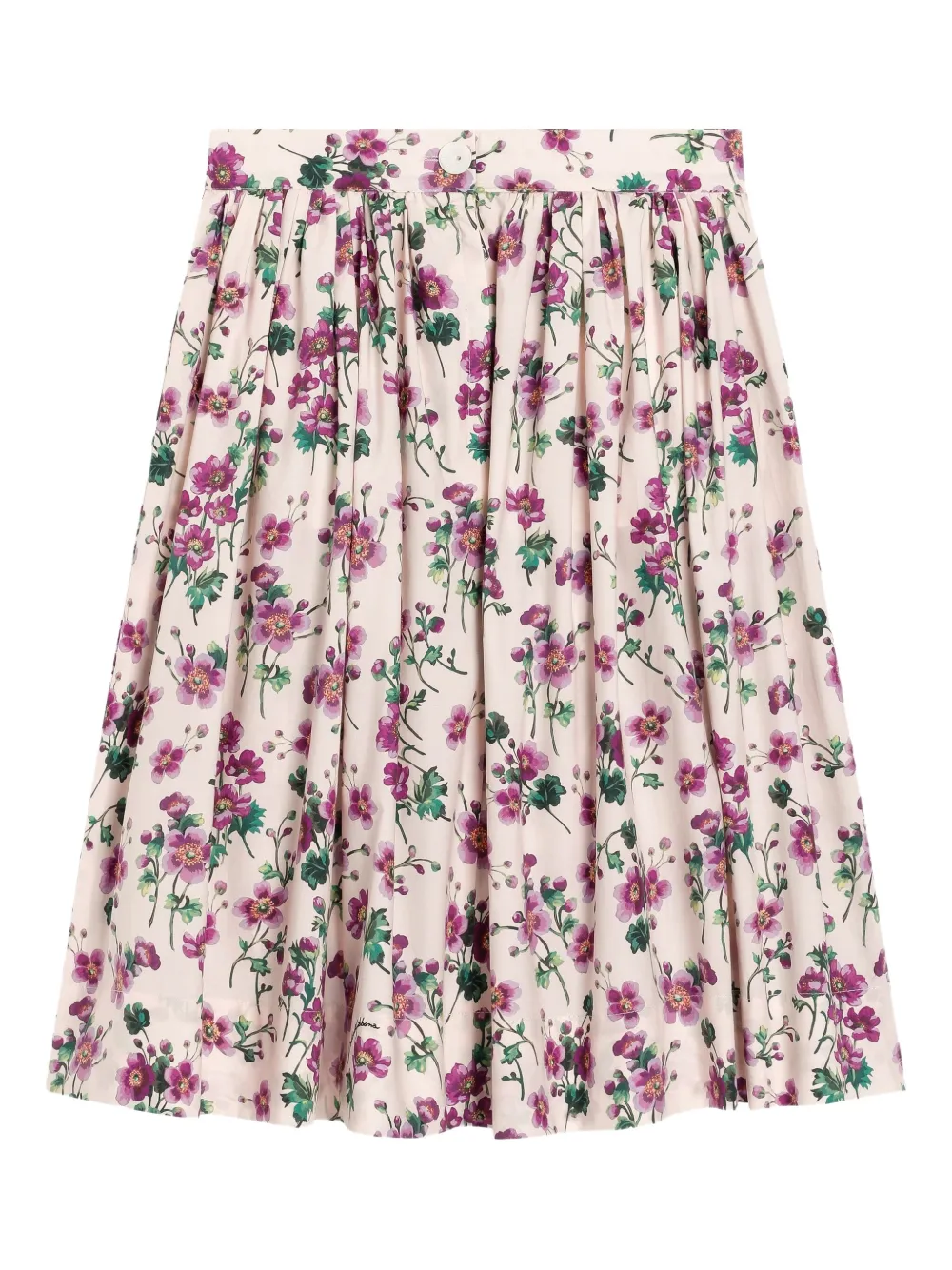

Плиссированная юбка с цветочным принтом Dolce & Gabbana Kids, нейтральный