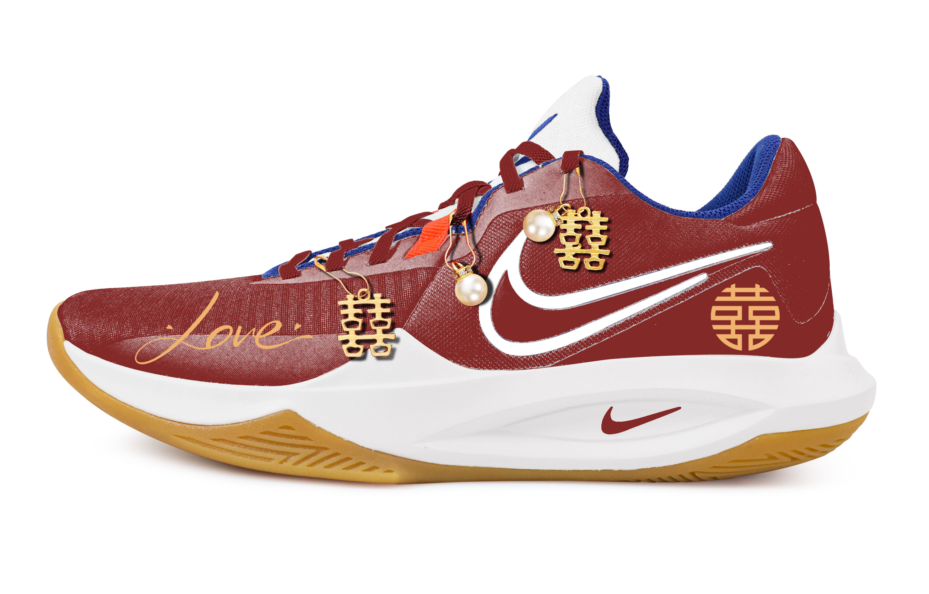 

Nike Баскетбольные кроссовки Precision 6 Low Top, мужские, красные