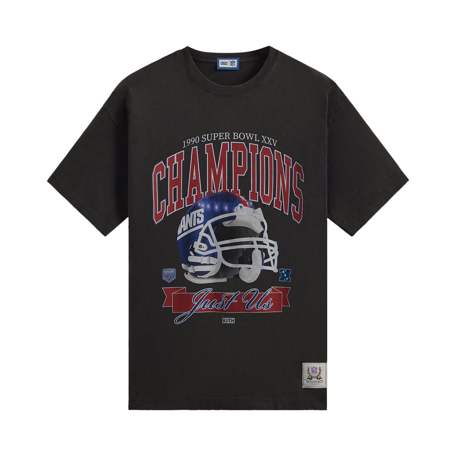 

Kith For The NFL: винтажная футболка Giants Superbowl, черная, Черный, Kith For The NFL: винтажная футболка Giants Superbowl, черная