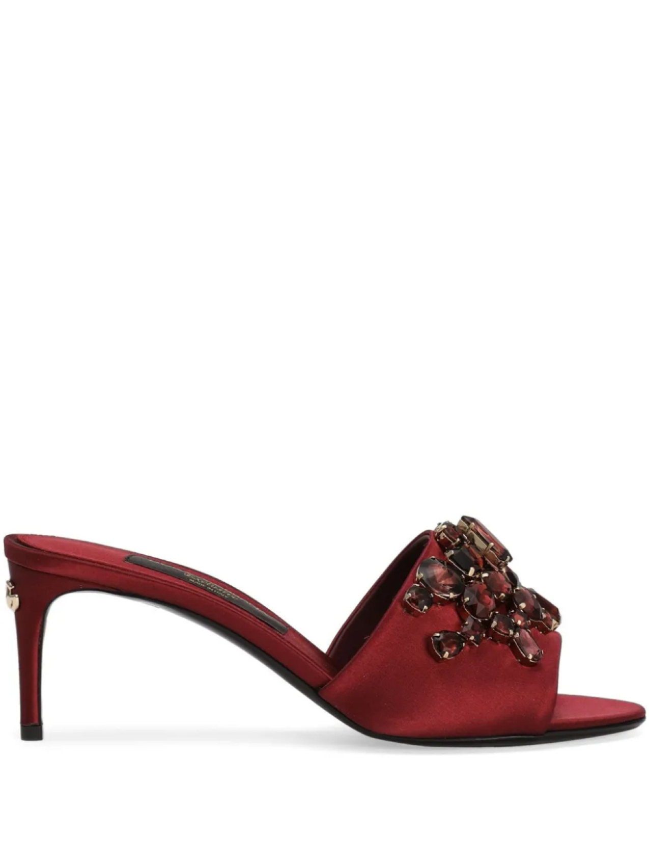 Мюли Dolce & Gabbana 60 мм, украшенные кристаллами, красный