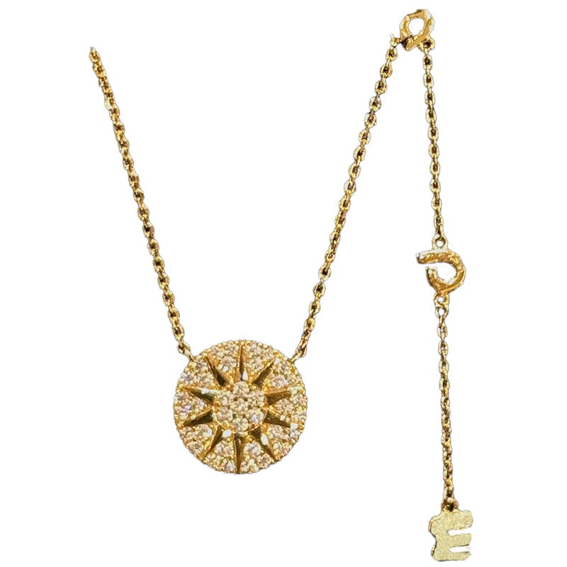 

Ожерелье из циркония с позолотой 18K золота Alloy унисекс золото Apm Monaco, золотой