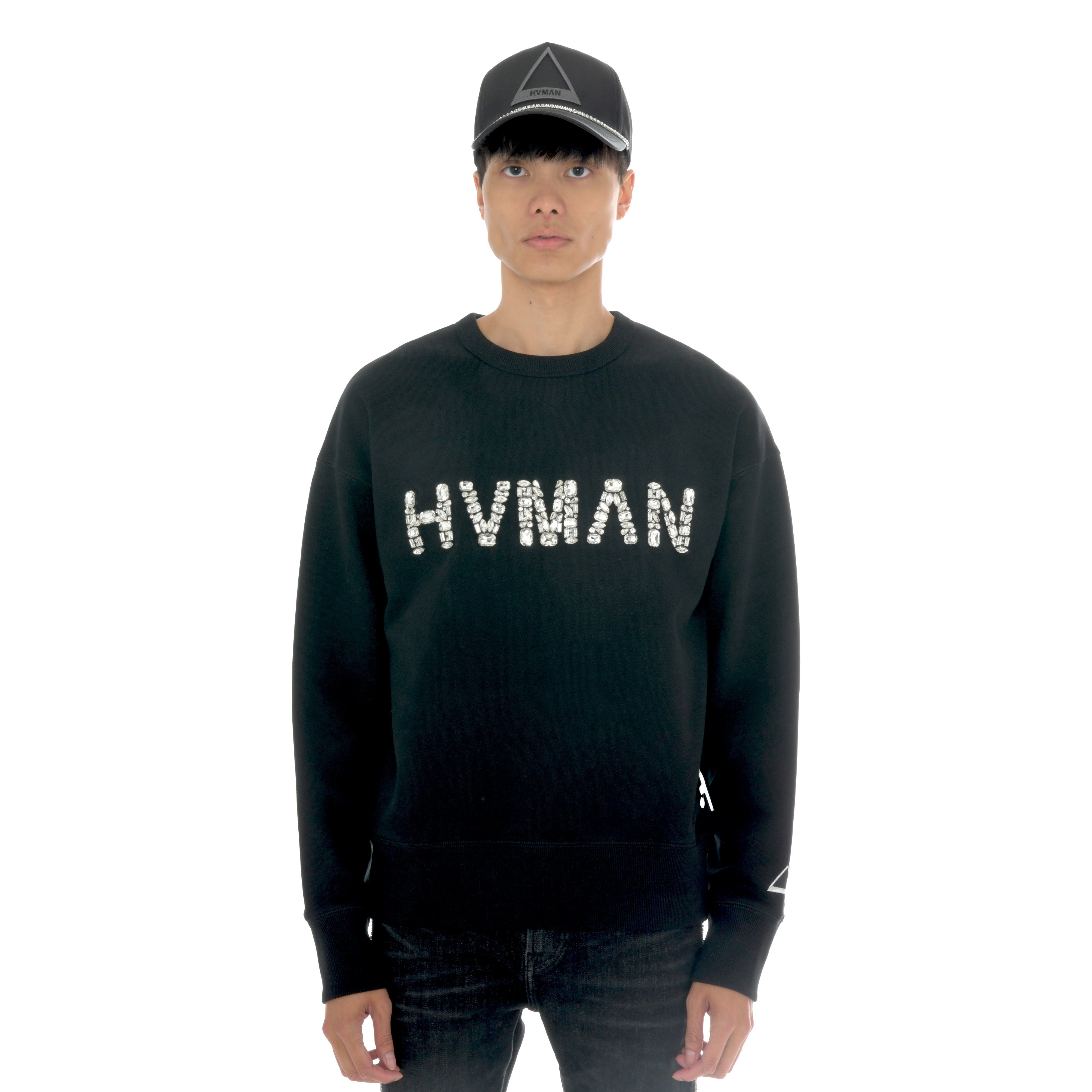 

Толстовка Hvman Crystal Crew черного цвета
