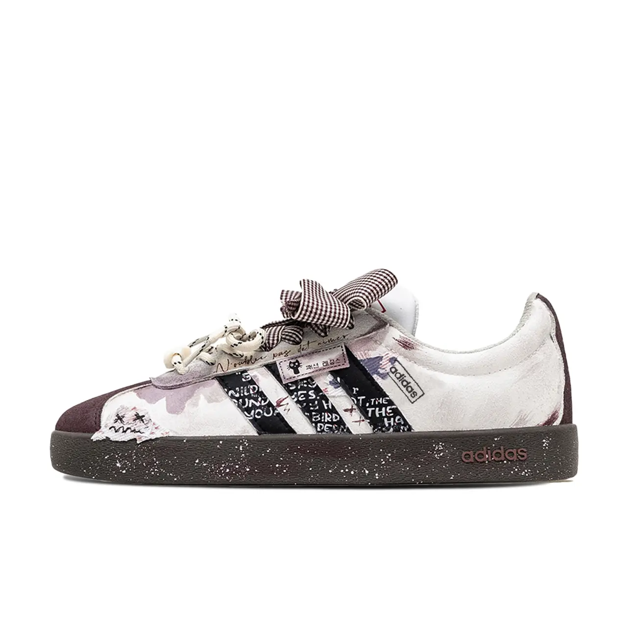

Adidas Neo VL Court Lifestyle Free Panda, коричневые дышащие низкие скейтборд-кроссовки Unisex, серо-коричневые