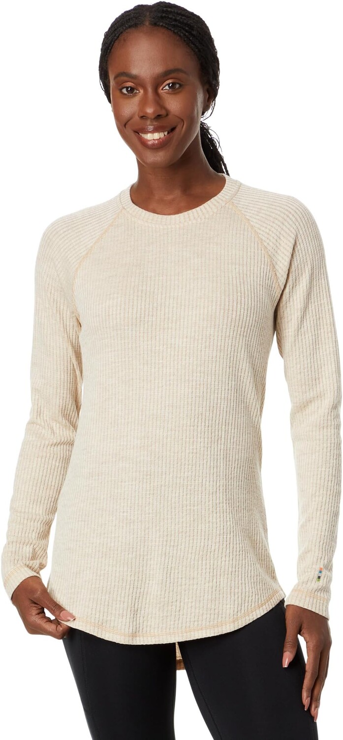 

Топ Smartwool Thermal Merino Rib Crew, цвет Toasted Coconut Heather