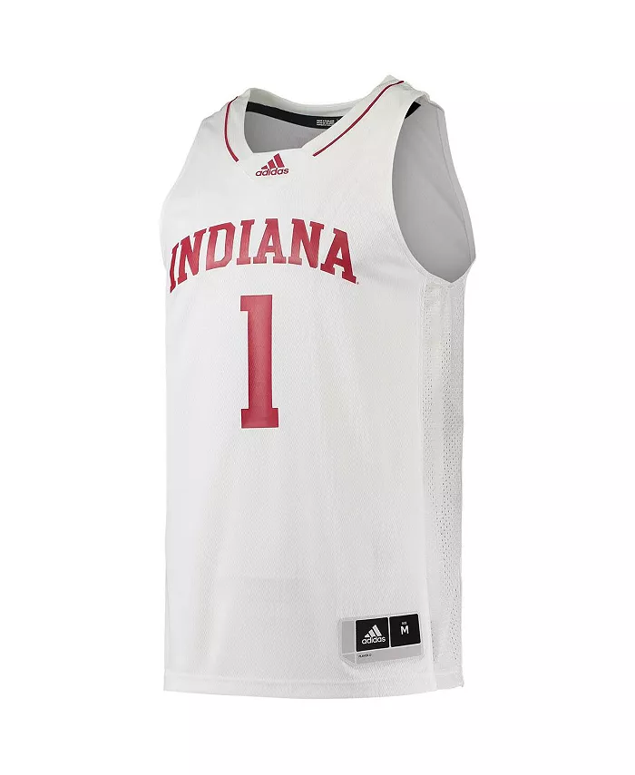 Мужская баскетбольная майка Swingman команды Indiana Hoosiers 1 adidas, коричневый/бежевый — фото 2