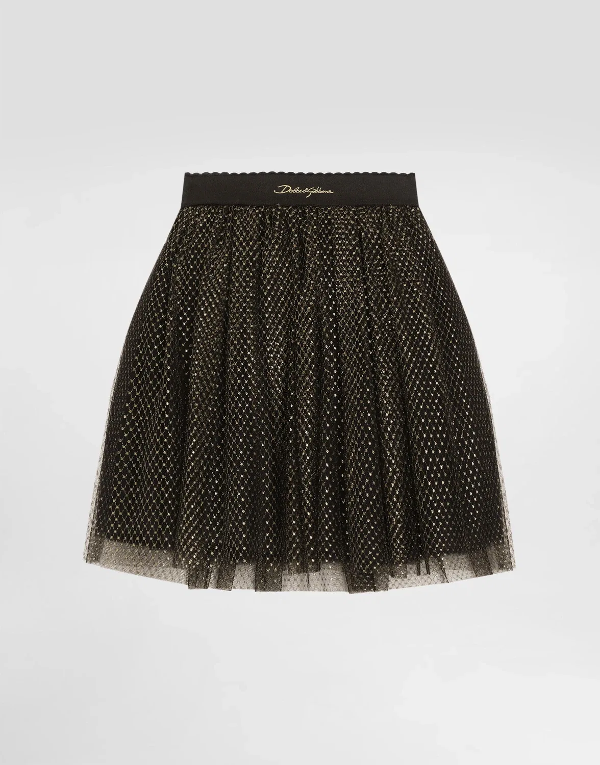 Юбка из тюля с люрексом Dolce&Gabbana, золотой