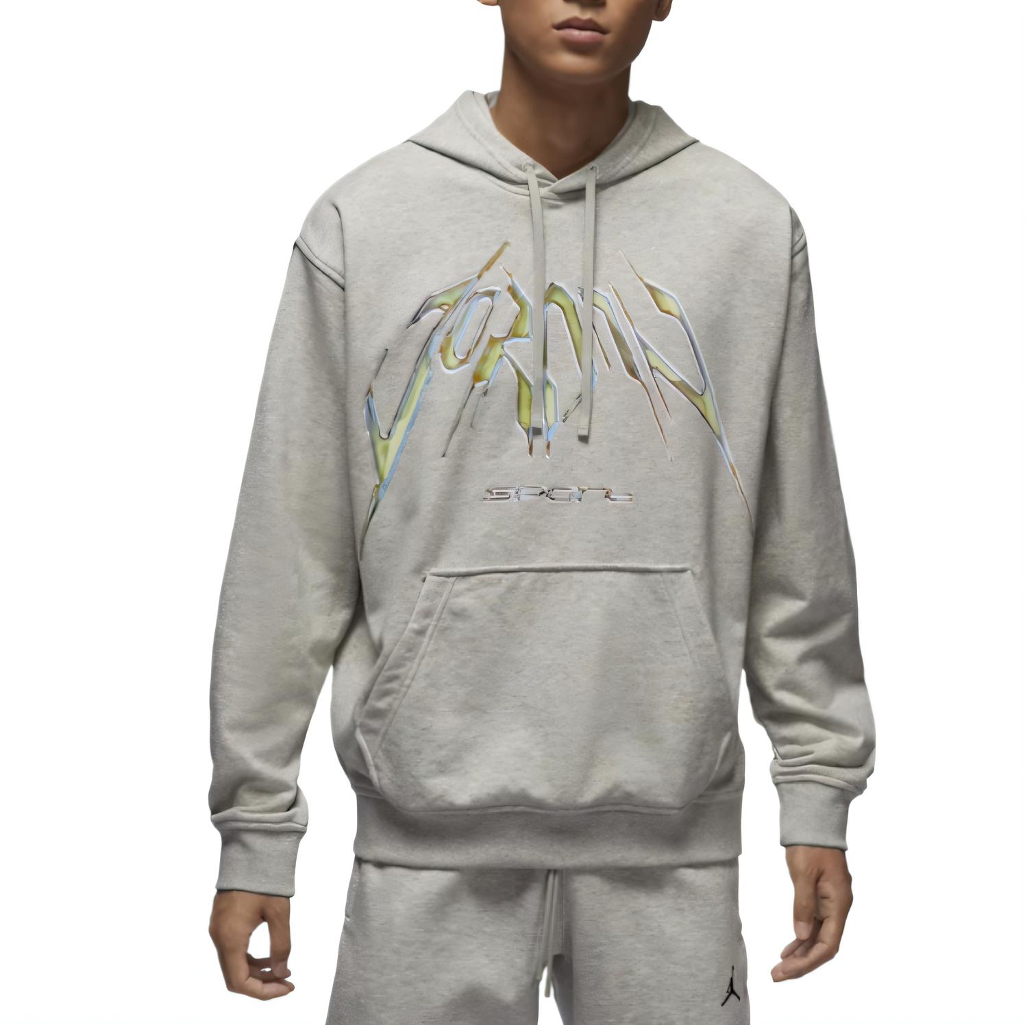 Толстовка dri fit мужская heather gray Jordan, серый — фото 3