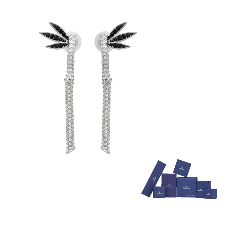 

Swarovski Родированная, хрустальные серьги Women's Silver