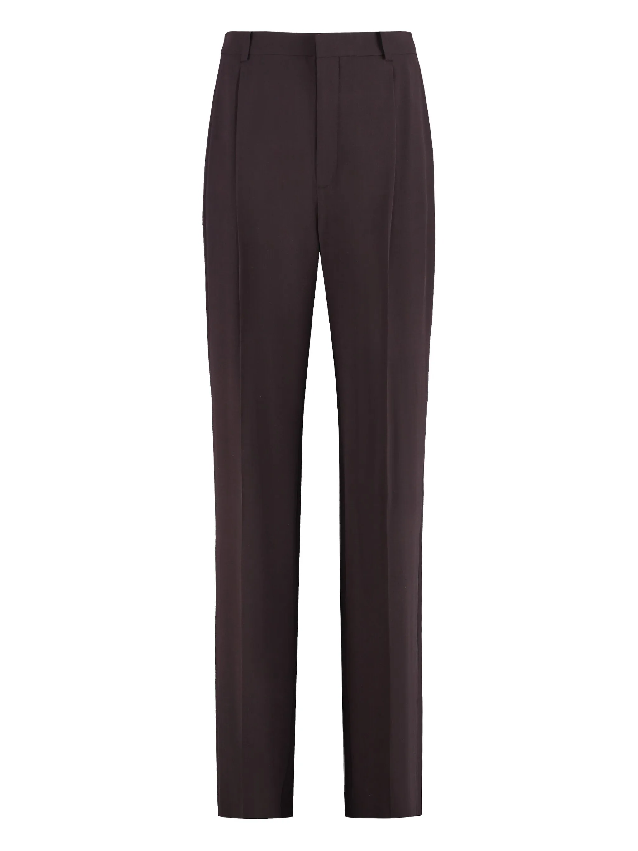 

Шелковые брюки Saint Laurent, коричневый