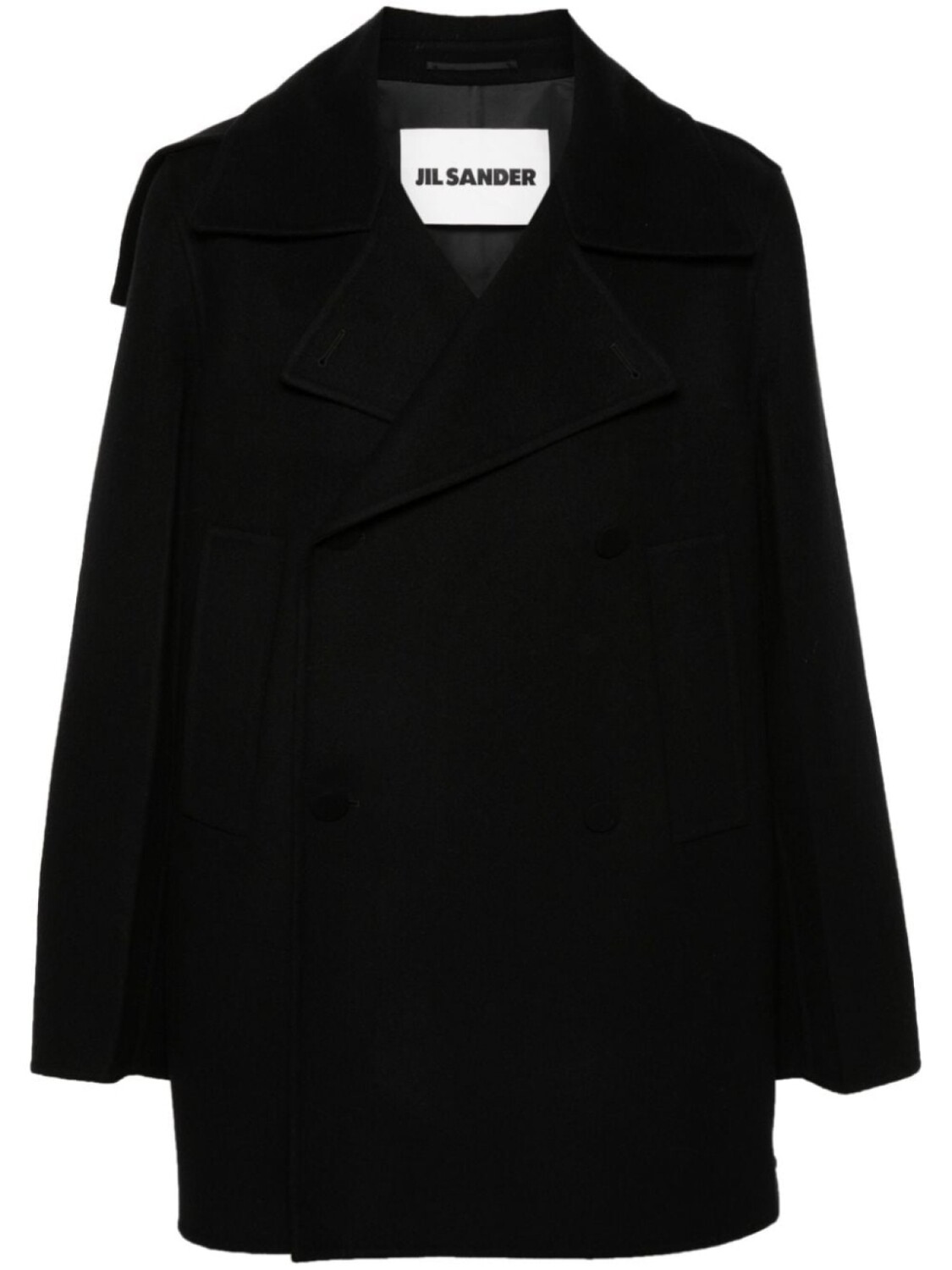 

Jil Sander двубортное пальто, черный
