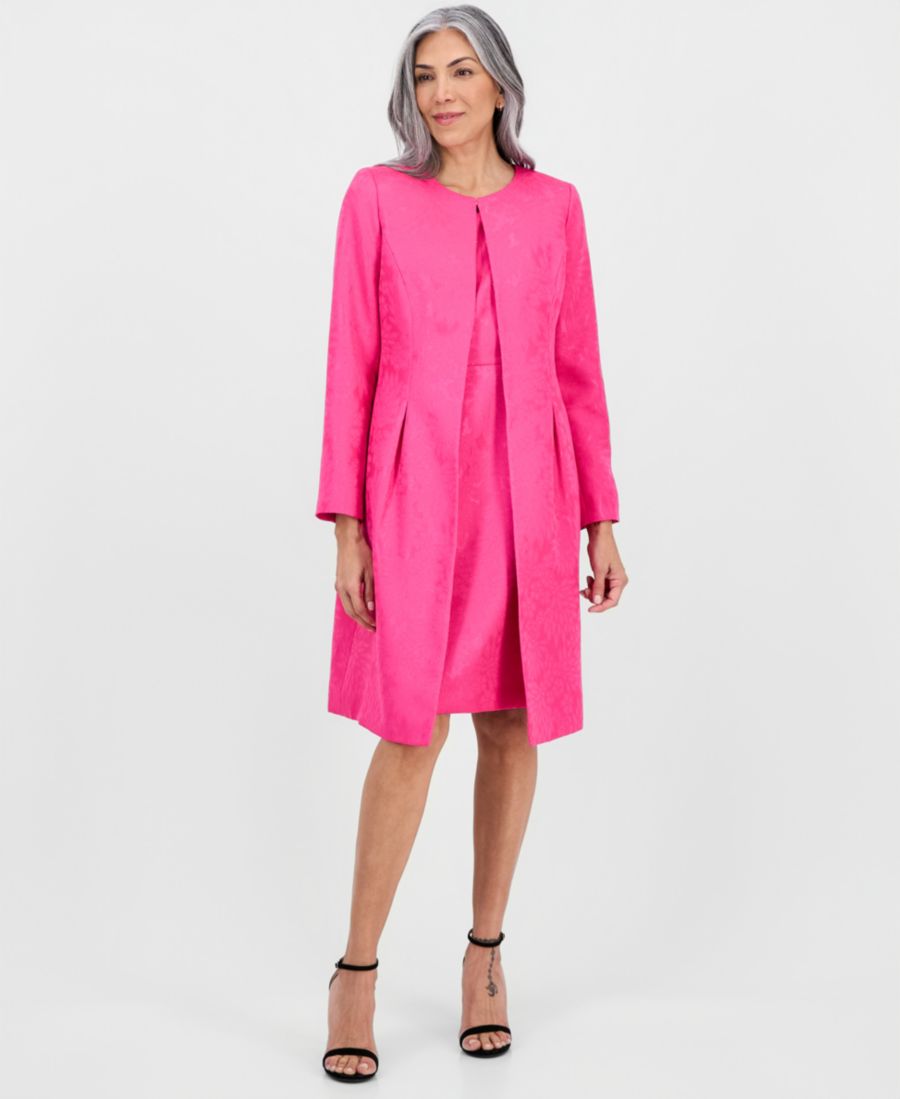 

Женский жаккардовый жакет и платье-футляр с круглым вырезом Le Suit, Lipstick