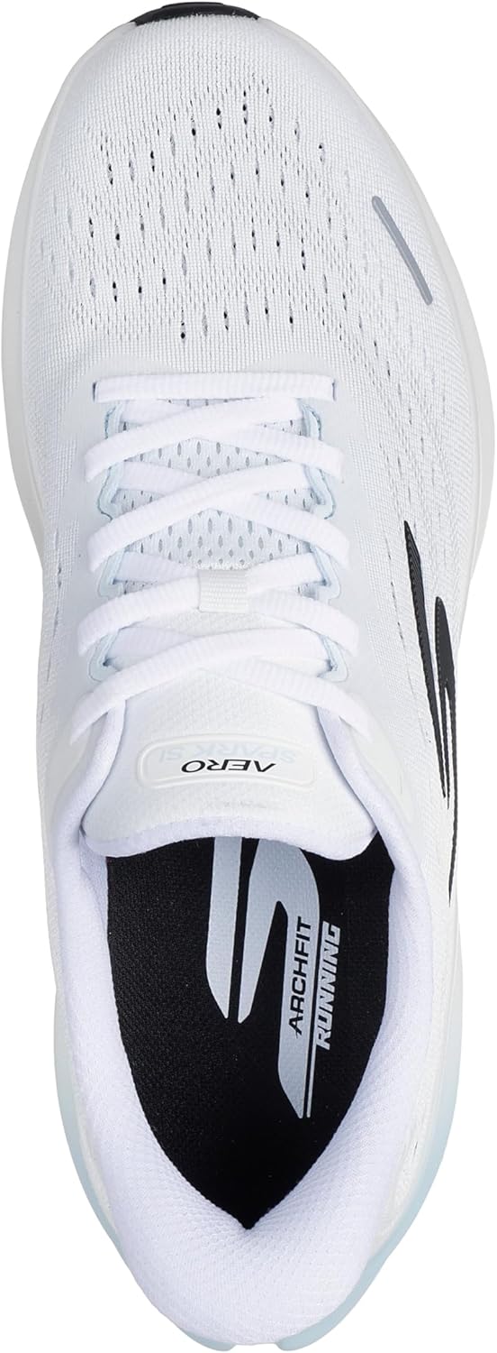 Мужские слипоны Skechers Aero Spark без шнурков, белый/голубой/светло-голубой — фото 3