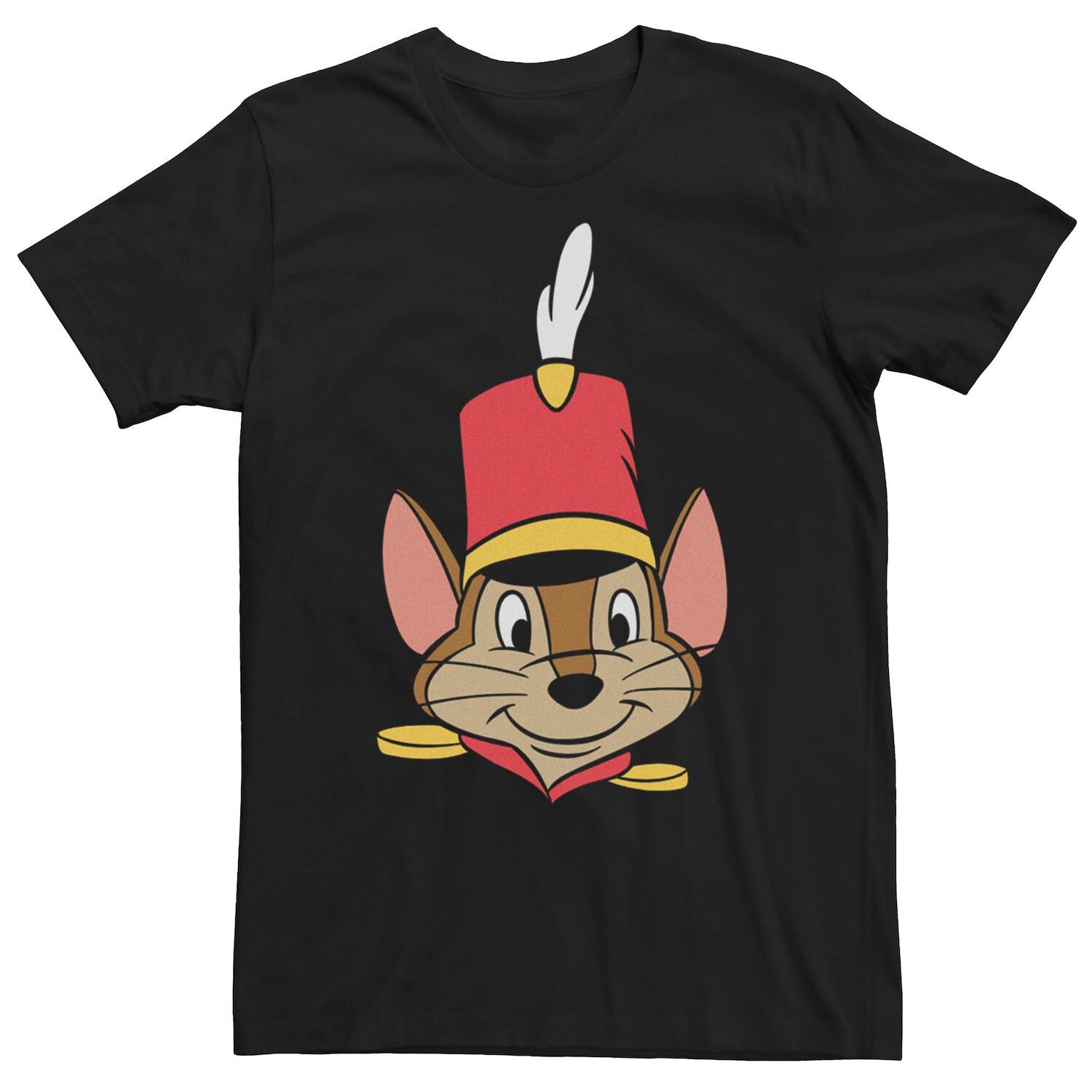 

Мужская футболка Dumbo Timothy Q. Mouse с большим лицом Disney