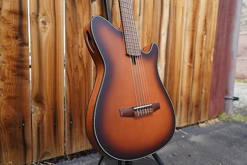 

Акустическая гитара Ibanez FRH10N - Brown Sunburst Flat 6-String Classical Electric Guitar