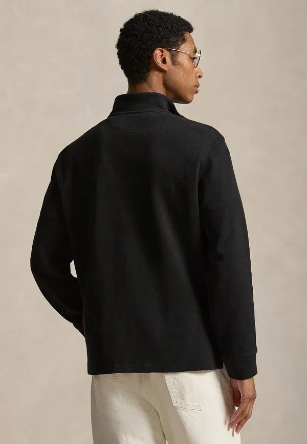 Свитер с четверть-застежкой Polo Ralph Lauren Estate Rib Quarter Zip Pullover, черный — фото 3