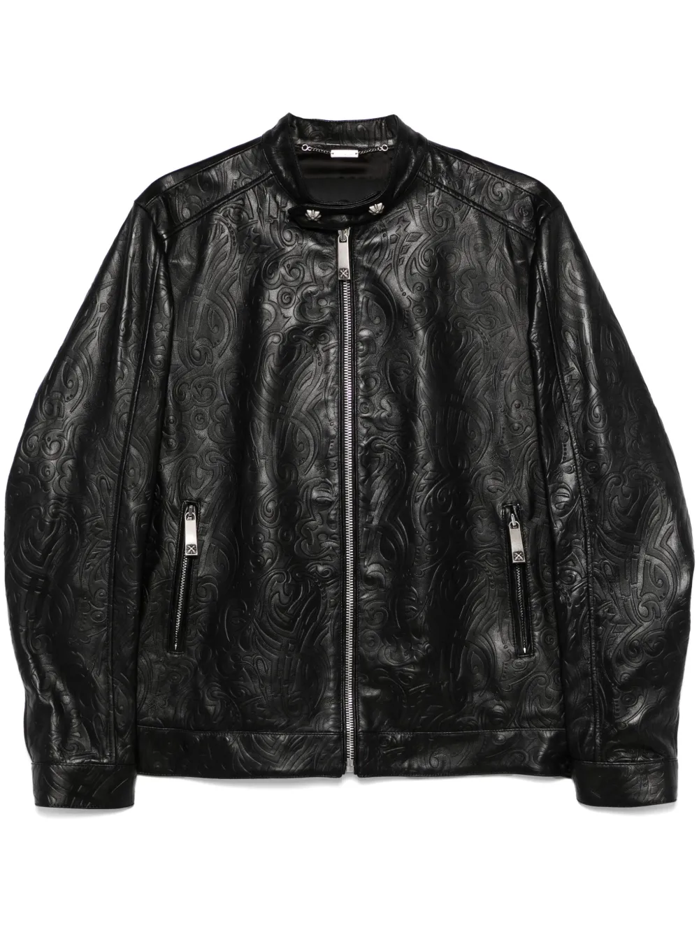 

Кожаная куртка на молнии John Richmond, черный