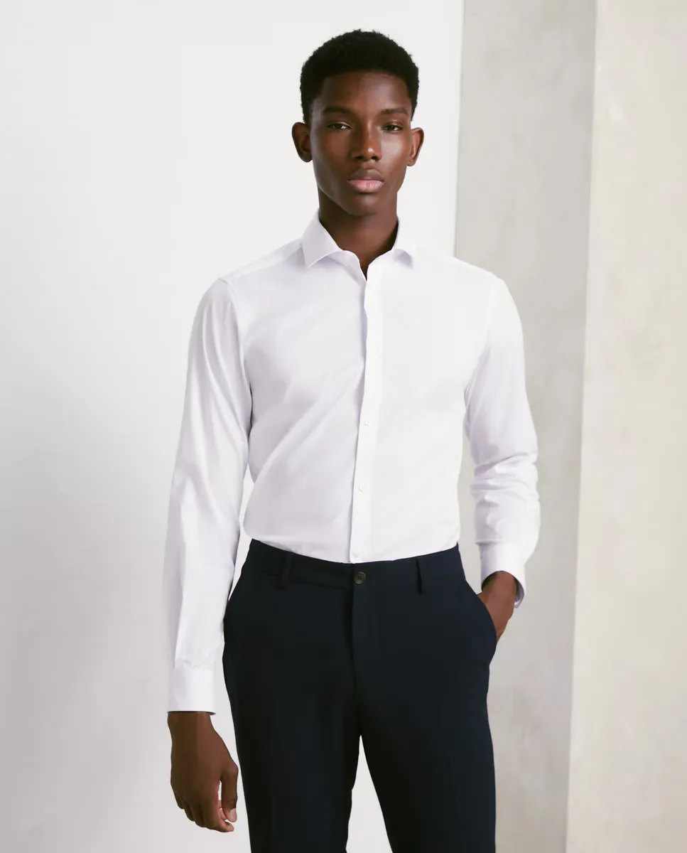 

Очень эластичная однотонная рубашка Easy Wear, белый