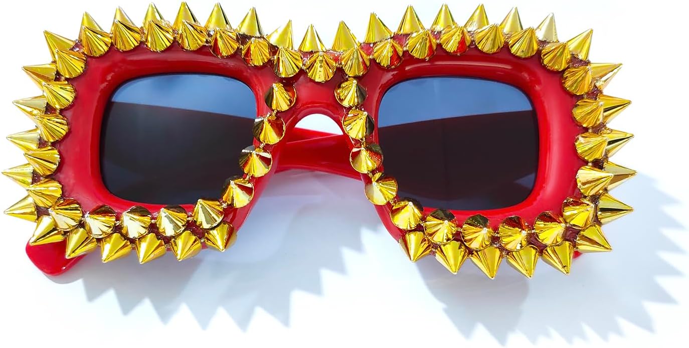 

Солнцезащитные очки Laureles Rivet Y2K для женщин, большие квадратные солнцезащитные очки для мужчин, панк, для путешествий и отдыха на природе, защита от УФ-излучения UV400 L17, C1