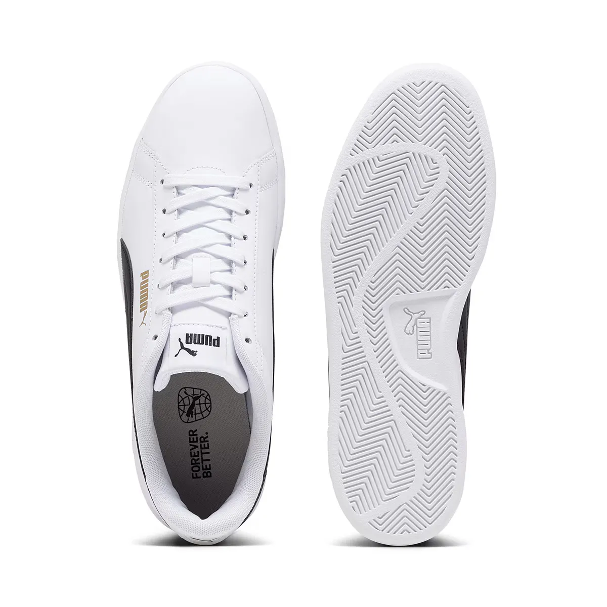 Кроссовки мужские повседневные Puma Smash 3.0 L, черный/белый — фото 3