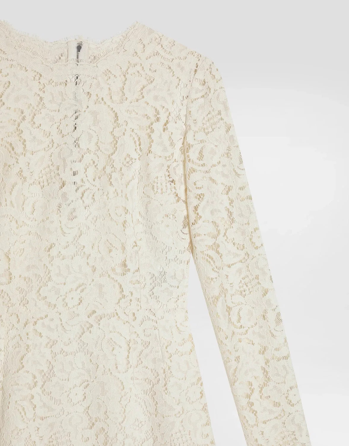Кружевное платье кордонетто DOLCE & GABBANA, белый — фото 3