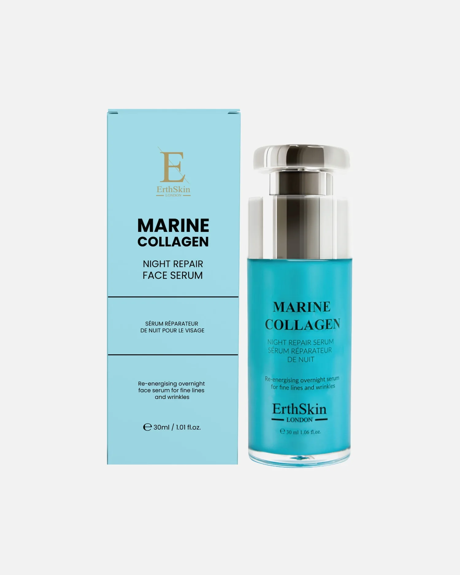 Сыворотка ErthSkin London — Коллагеновая , морской коллаген, ночная восстанавливающая, 30 мл