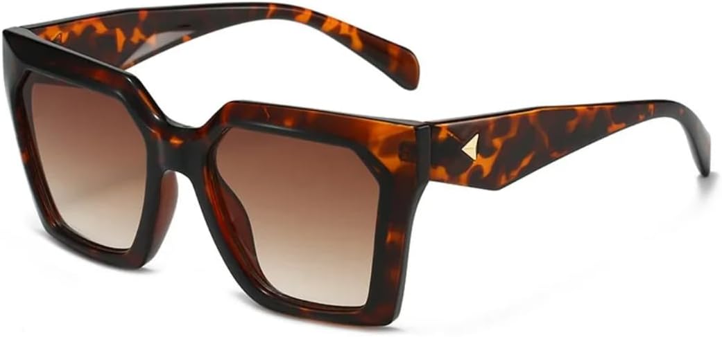 

Солнцезащитные очки квадратной формы с градиентным рисунком, для женщин и мужчин, для путешествий, в стиле ретро, ​​роскошные, с защитой от УФ-излучения UV400 UATXTAU, Leopard