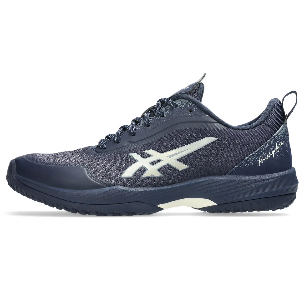 Теннисные кроссовки «Prestigelyte 5 OC Wide» от ASICS, Midnight/Birch — фото 2