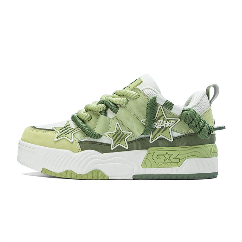 

Кроссовки Trackers Skateboarding Shoes Unisex Low-top Green, зеленый