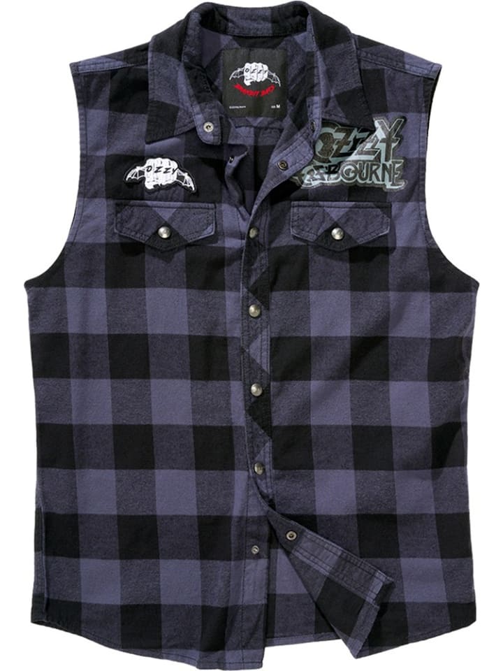 

Рубашка Ozzy Checkshirt Sleeveless Brandit, черный