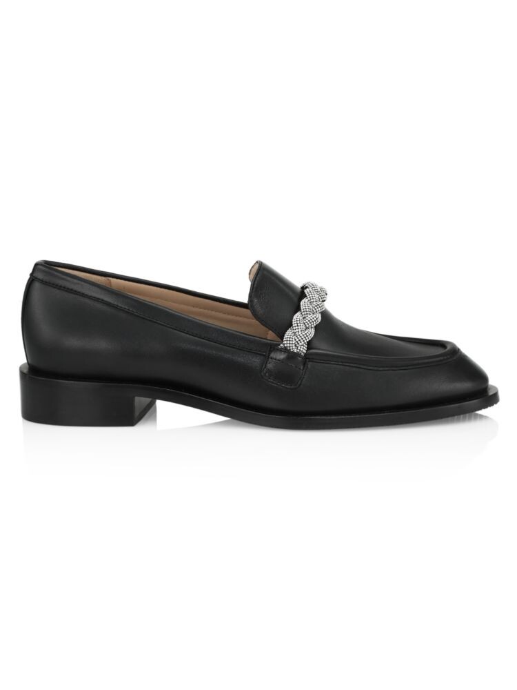 

Кожаные лоферы Palmer с кристаллами Stuart Weitzman, черный
