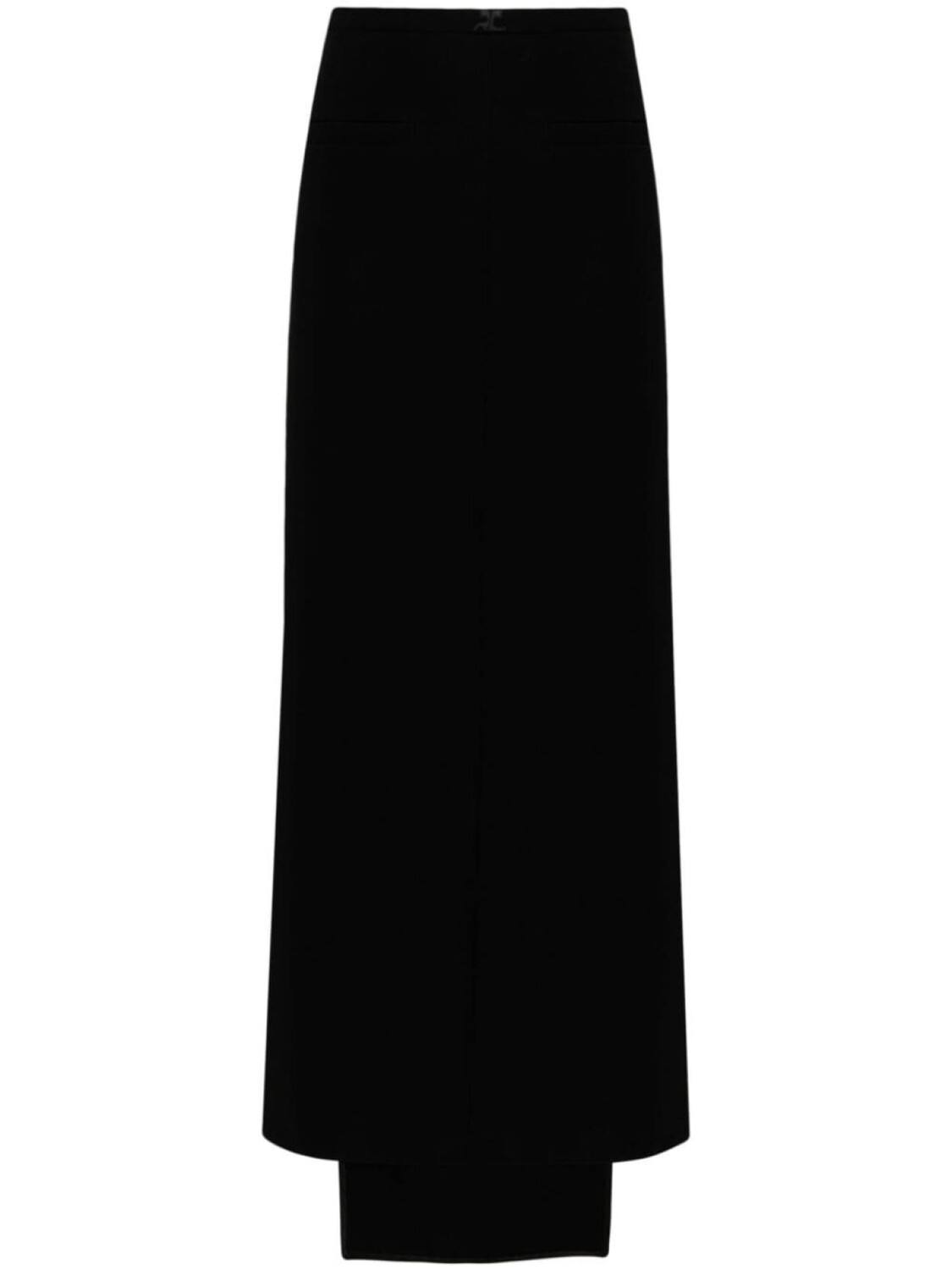 

Courrèges креповая юбка миди Heritage, черный