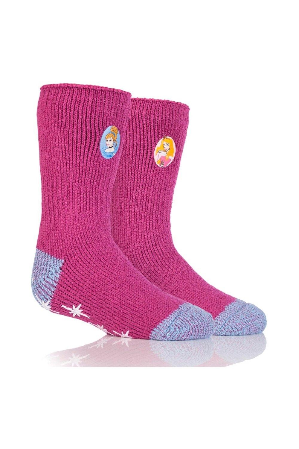 

1 пара носков-тапочек принцессы Диснея с ручкой SOCKSHOP Heat Holders, розовый