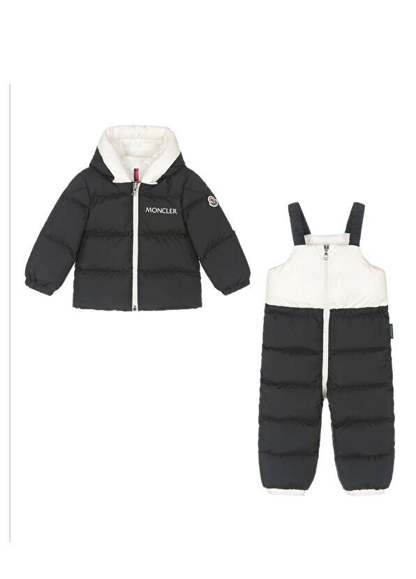 Детский лыжный комбинезон с логотипом Moncler, синий