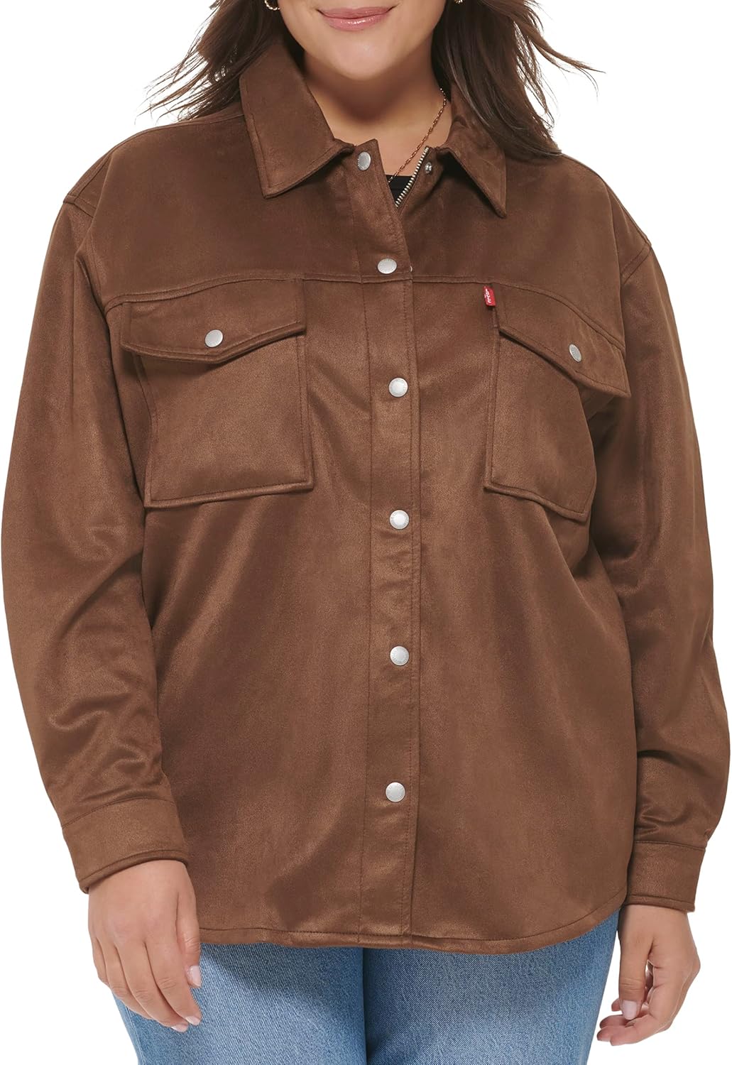 

Levi's Женская куртка-рубашка из мягкой искусственной замши, Brown Carafe