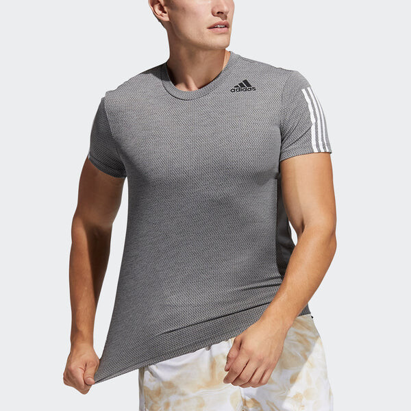 Футболка hrdy 3s футболка тренировочная спортивная с коротким рукавом Adidas, серый — фото 3