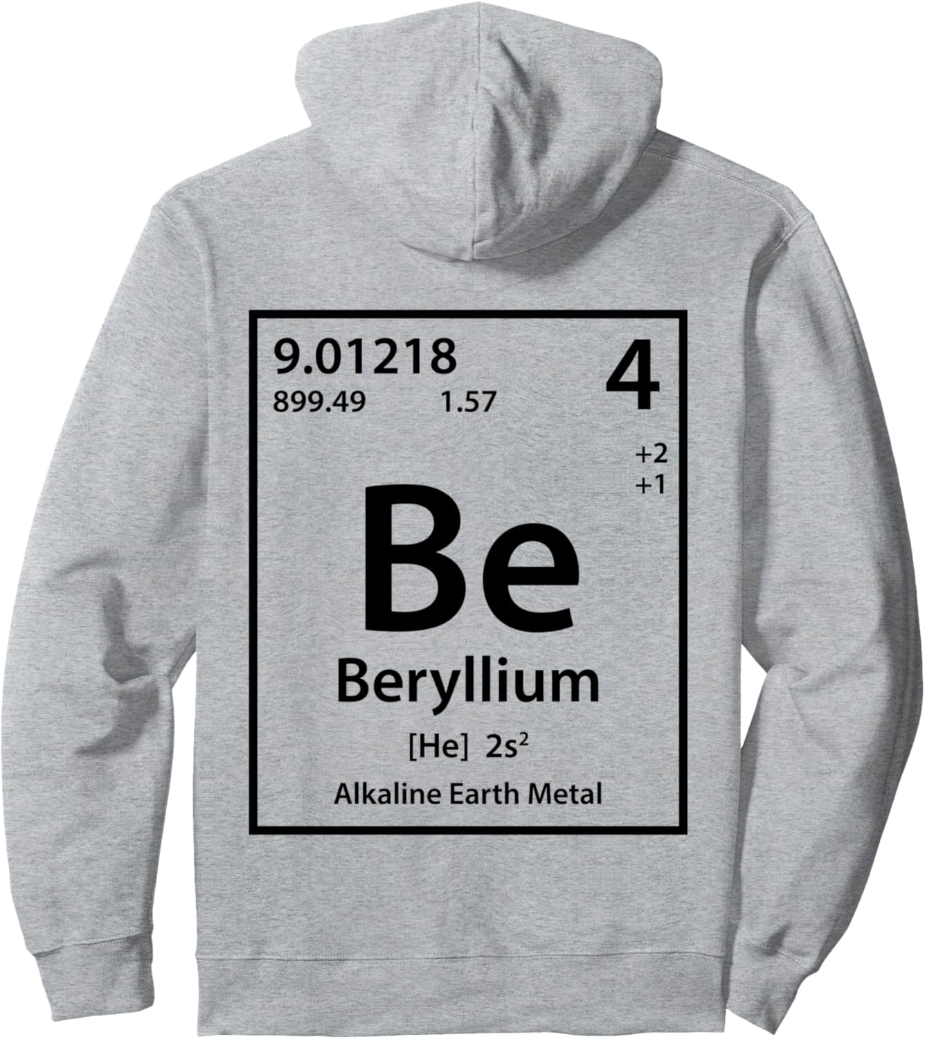 

Худи с изображением элемента бериллия (белый), синий Periodic Table Of Elements