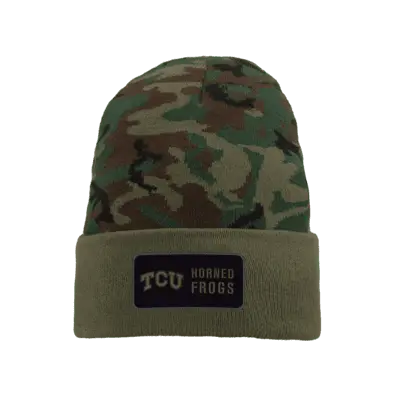 

Шапка Nike TCU College Beanie, цвет Camo Green